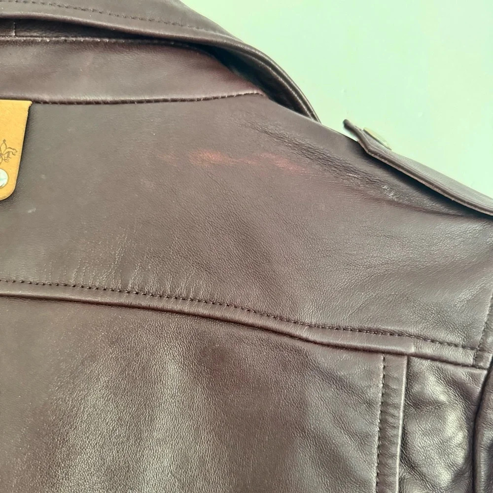 Mackage 'Baya' Bordeaux Leather Jacket Size: SP - Picture 8 of 9